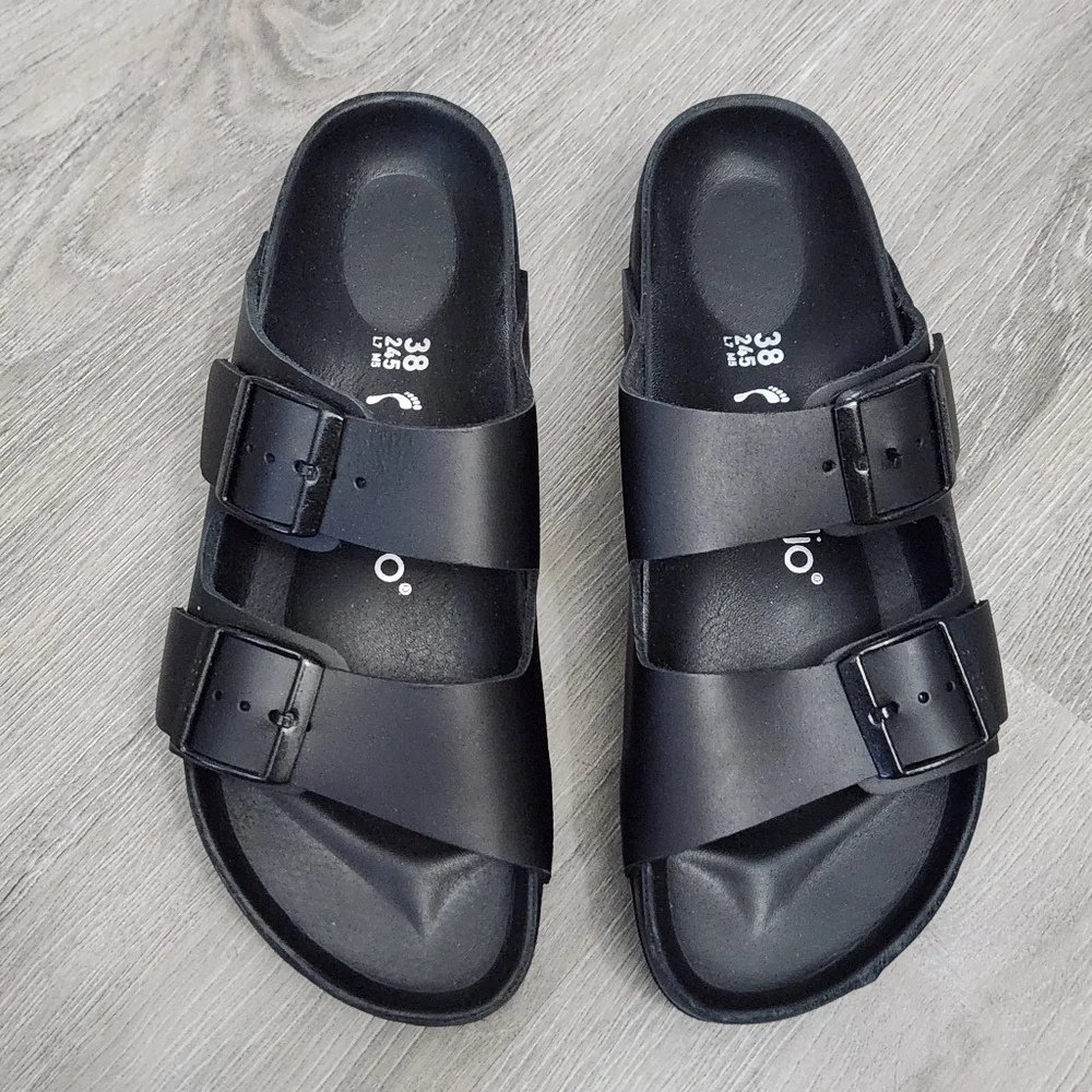PERFECT PAPILLIO X BIRKENSTOCK EXQUISITE ARIZONA PLATFORM SANDALS SLIDES - Picture 4 of 8